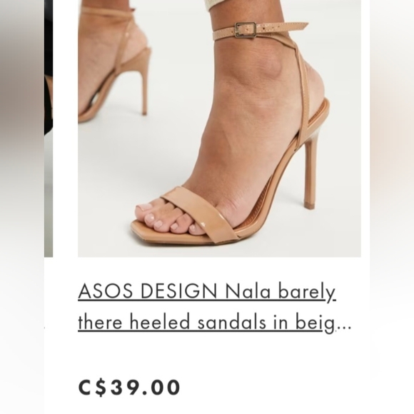 Asos nude stiletto open toe heels - Picture 2 of 7